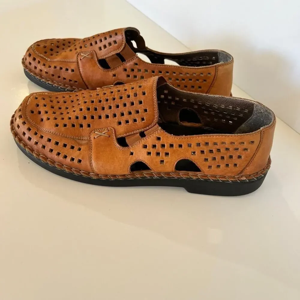 Rieker Anti-stress Brown Leather Comfort Shoe, Women’s size 11 1/2